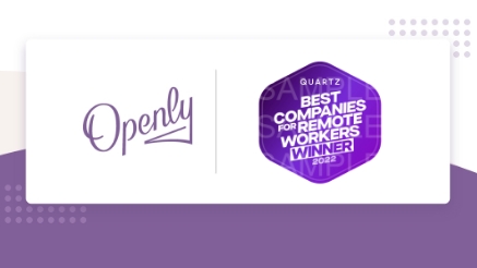 Openly Named Quartz Best Company for Remote Workers for Second Year in a Row