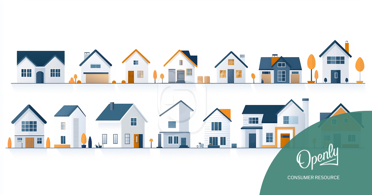 An illustration of different types of home structures.
